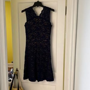 Navy lace scallop edge dress 6
